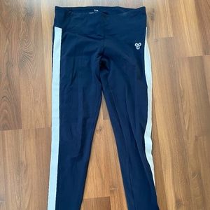 TNA blue striped leggings never worn
